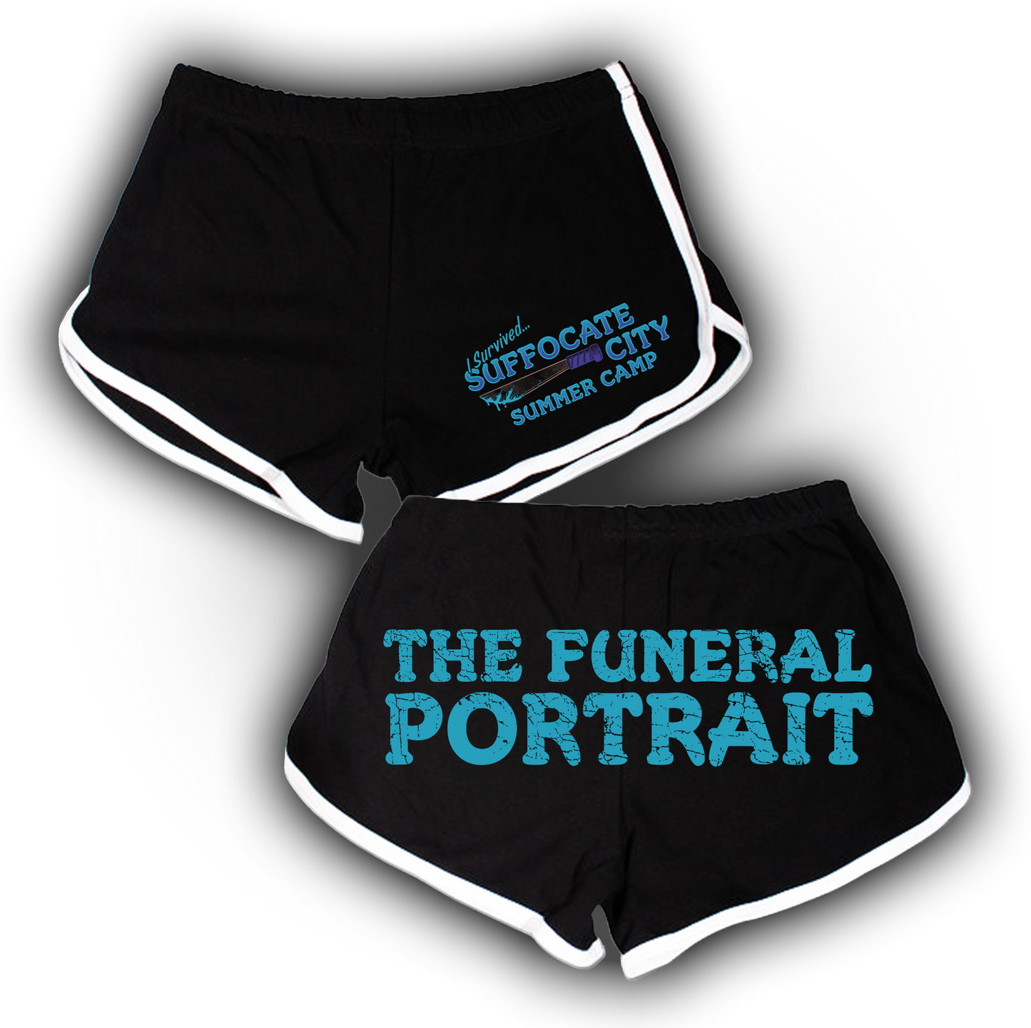 I Survived Suffocate City Summer Camp Booty Shorts