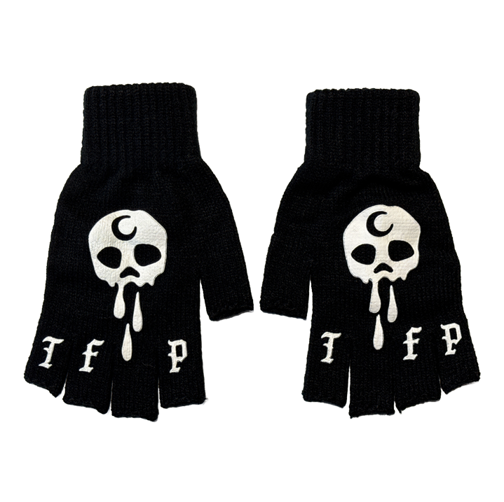 TFP Dripping Skull Fingerless Gloves