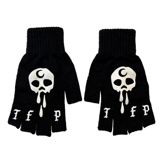 TFP Dripping Skull Fingerless Gloves