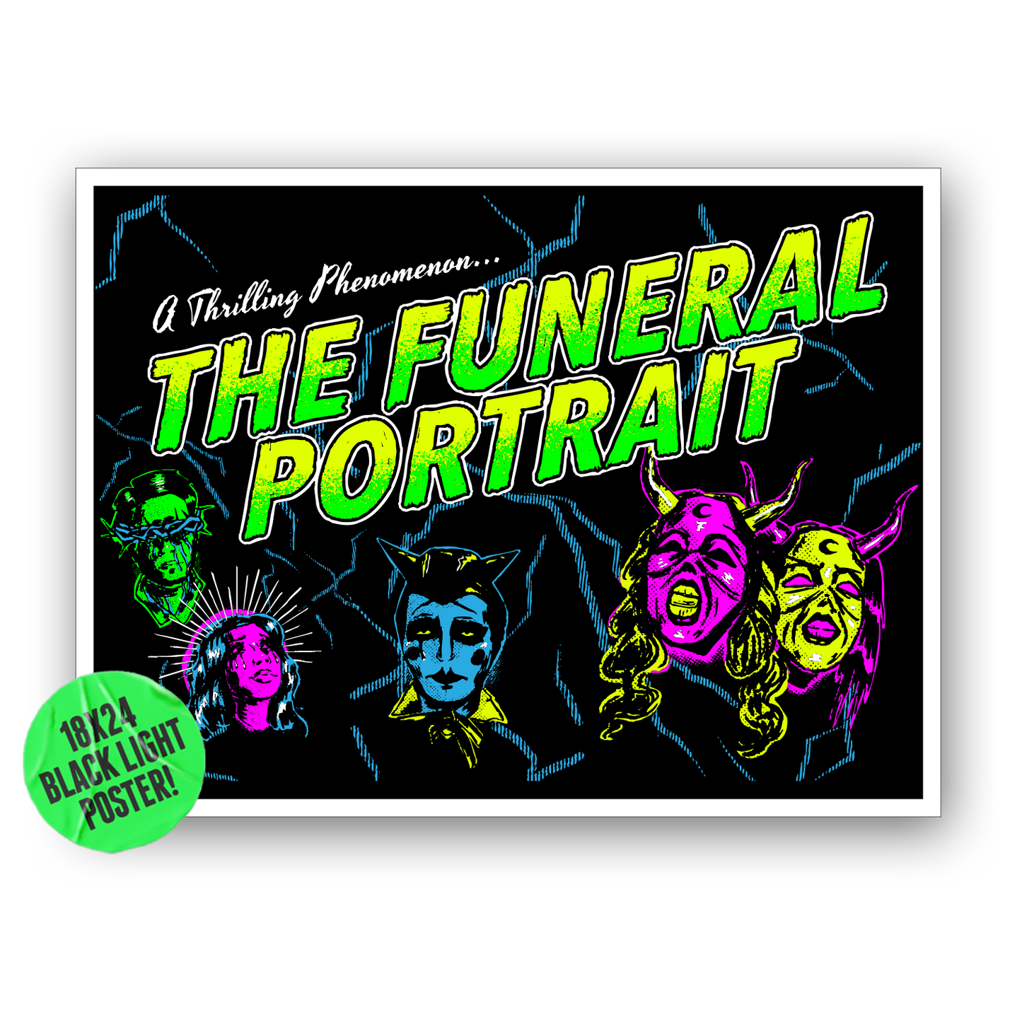 A Thrilling Phenomenon Hand Screened 18x24 Blacklight Poster