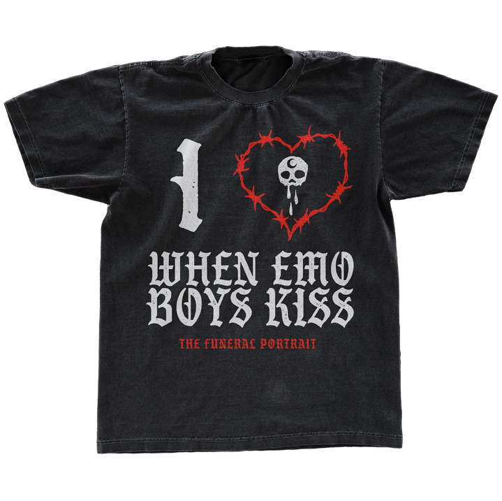 I love Emo Boys Shirt (Red Heart)