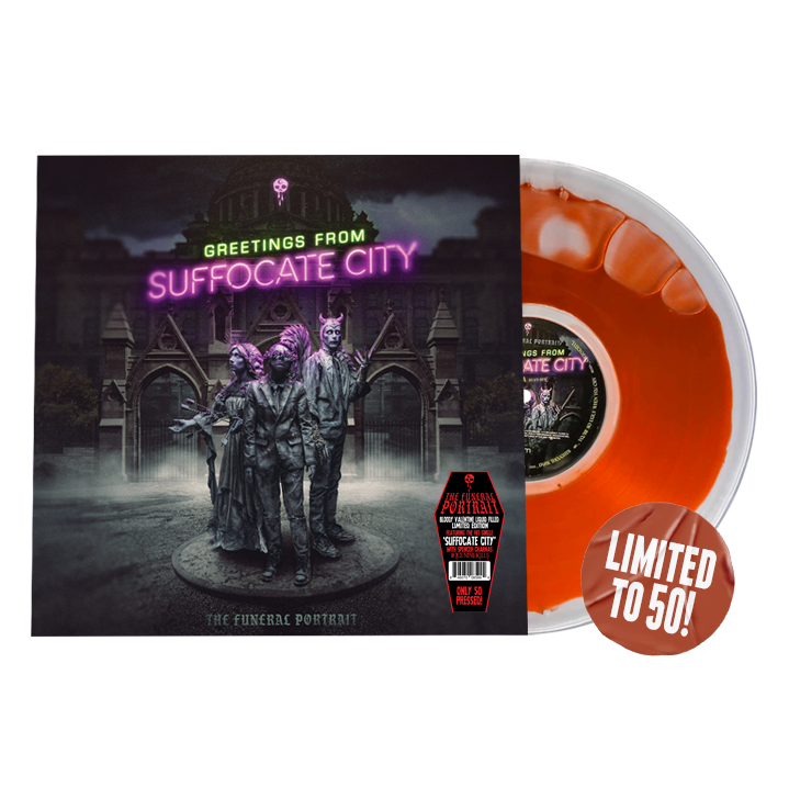 "Greetings From Suffocate City" 12" Vinyl Record - Liquid Bloody Valentine Variant