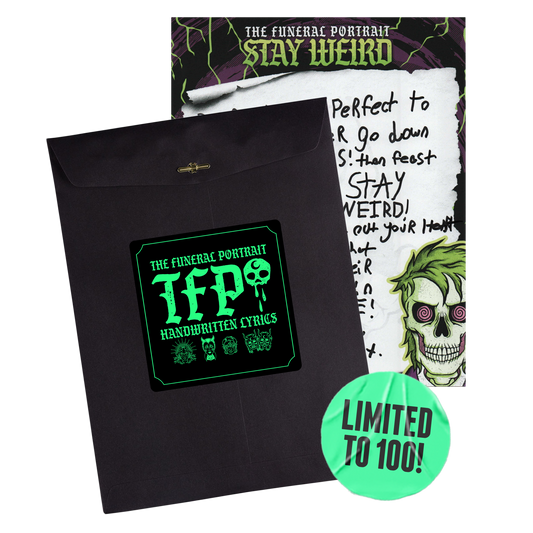 Limited "Stay Weird" Handwritten Lyrics Sheet