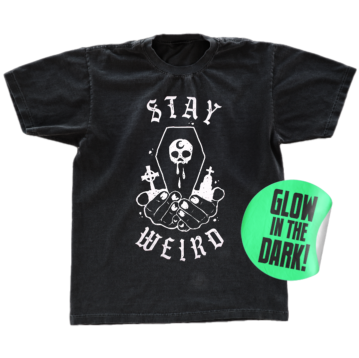 Glow in the Dark "Stay Weird" Graveyard Shirt